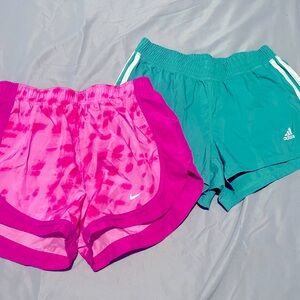 Two athletic shorts (Adidas & Nike)